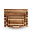 3-Piece Edge Grain Acacia Wood Cutting Board Set – 3 Sizes (16 x 12, 13 x 10, 10 x 7 in)