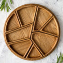 Puzzle Serving Tray - Wood with Removable Compartments