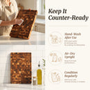 End Grain Teak Wood Butcher Block (M - 16 x 11 x 1.5 in)