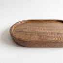 Three-Piece Oval Wood Tray Set